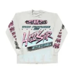 White Hellstar Brain Racer Long Sleeve Tee